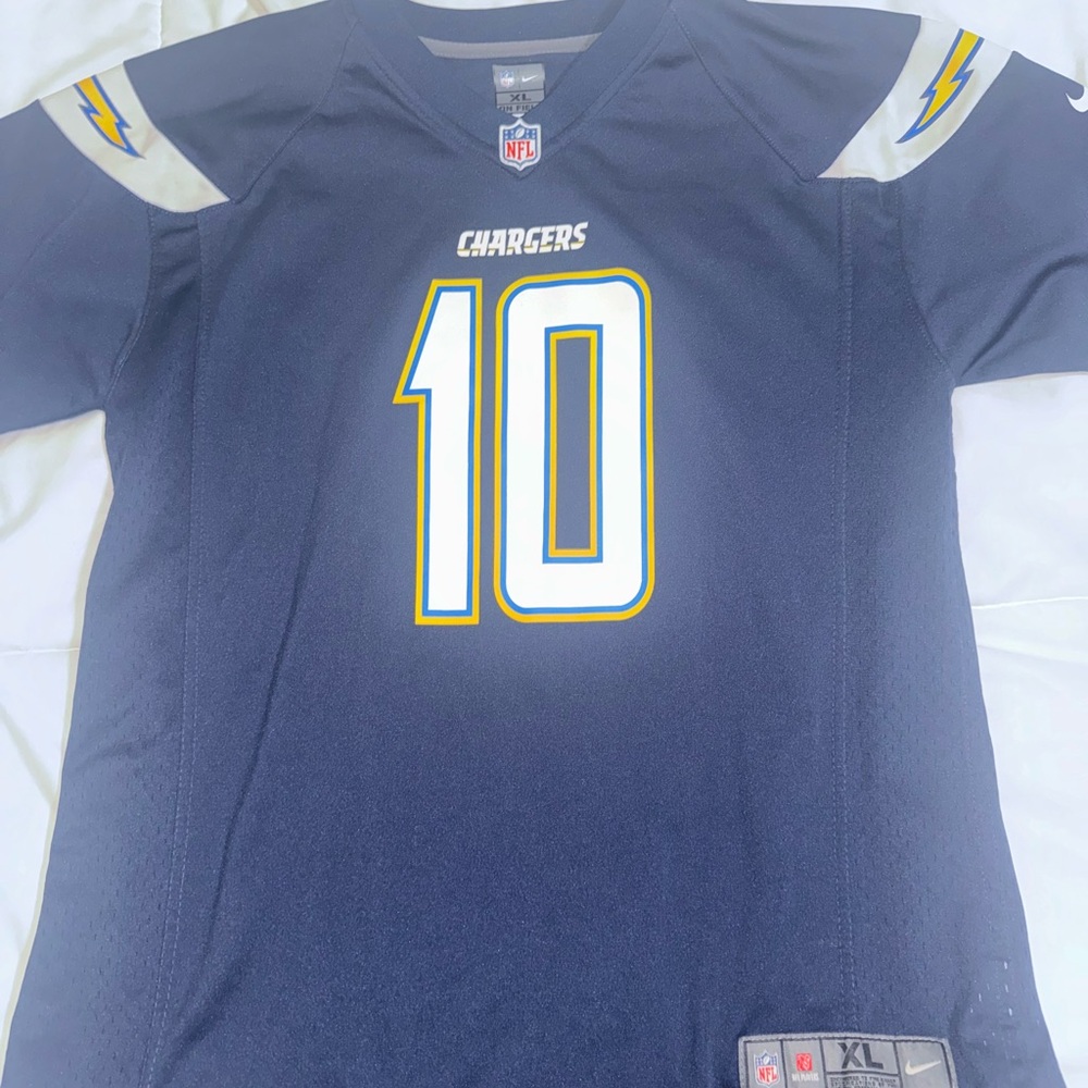 NFL  chargers Navy Blue On-Field Jersey